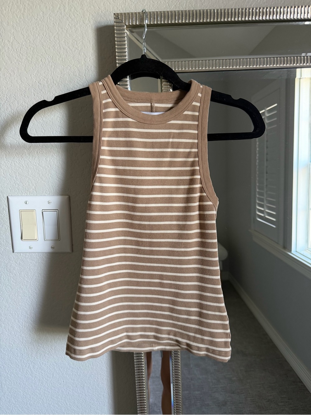 Sold Out NYC Beige Stripe Tank